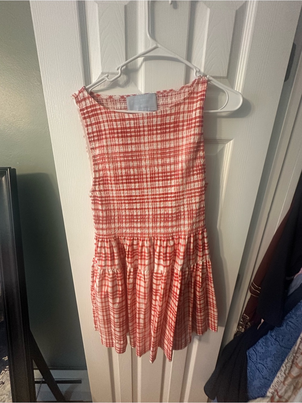 Red Plaid Cosima Mini Nap Dress - Picture 6 of 6